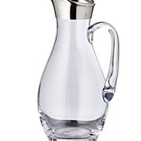 EDZARD kan Johnny, mondgeblazen kristalglas met platina rand, hoogte 30 cm, ø 14 cm, inhoud 1,8 liter