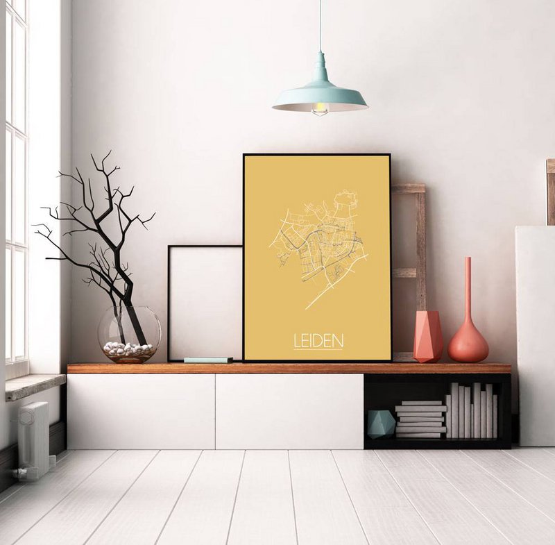 Leiden Floor plan poster Geel