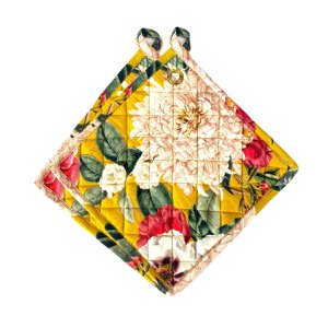 Potholders Janne Ocre, set of 2