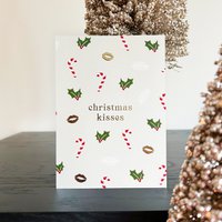 Karte Weihnachtsküsse | Goldfolie