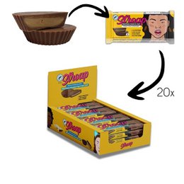 Protein peanut butter cup with milk chocolate coating. Contains 11g of protein and 1.9g of sugar per serving.