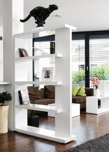 Roomdivider 128x30x180 cm wit