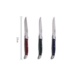 LAGUIOLE HERITAGE Set 6 couteaux à steak bois colorés
