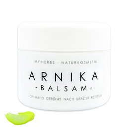 Arnica balm, a natural body lotion with soothing arnica extract. Moisturizes and nourishes skin.