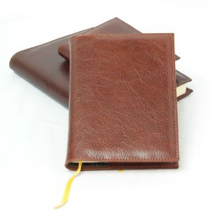 Full grain leather large diary - brown