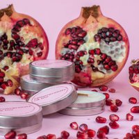 Mini-Soja-Duftkerzen, Granatapfel & Gin