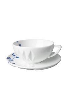 Kop en schotel Blauw Vouw