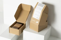  Wooden and felt desk samples kit containing various shapes and textures for desk customization.