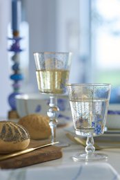 Wine Glass o/f Royal Golden Flower 360ml