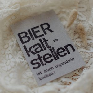 Stamped Postcard "Bier kaltstellen"