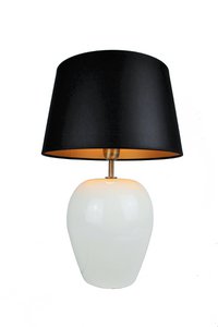 Tafellamp keramiek crème wit 35 cm