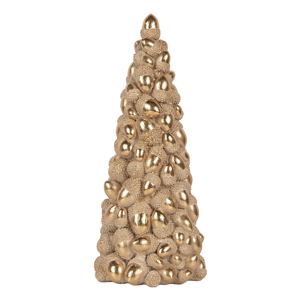 Kerstdecoratie Beeld Kerstboom Ø 13x31 cm Bruin Kunststof