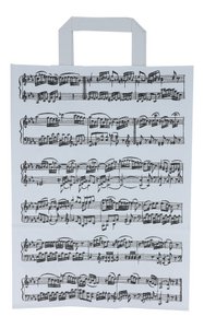 white paper carrier bags with staves, 10 pieces