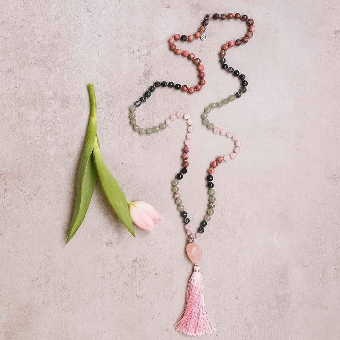 Loving Heart Gemstone Mala