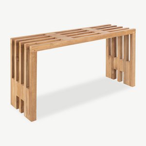 Legna Houten Bank, natuurlijk teakhout (90 cm)
