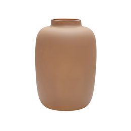  Matte sand-colored vase with a cylindrical shape and varying sizes.