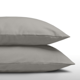  Tender gray pillow covers in standard sizes 60x70 and 80x80 cm.