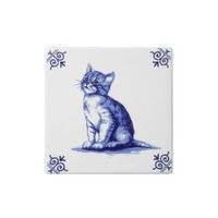 Tile Poes - Delft blue - 13 cm