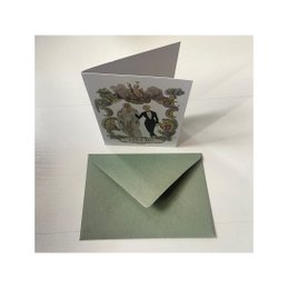 Folded greeting card (A6) in envelope for wedding Museum collection