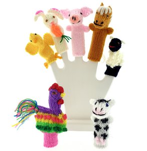 Fingerpuppen Bauernhoftiere, sortiert