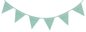 Bunting Garland Glitter Baby Minze OK 8108