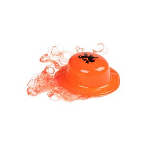 Oranje hoed met haar