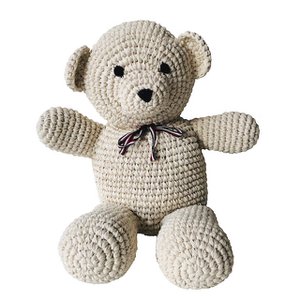 Luna-Leena großer Bär Luna offwhite – Baumwolle (inkl. Spende) handgehäkelt in Nepal