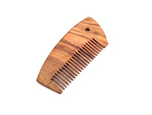 Comb with a hole in olive wood