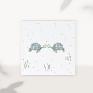 Blank cake turtles - book with empty sides - 21 x 21 cm (PU = 5 pieces)