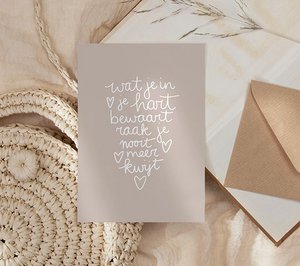 Karte | Sie werden niemals verlieren, was Sie in Ihrem Herzen halten