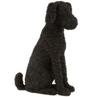 J -Line Decoration Dog sitzend - Polyresin - Schwarz
