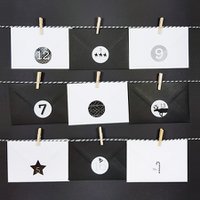 Advent calendar black and white
