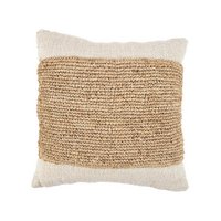 The Raffia Stamp Cushion Cover - Natural