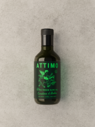  Dark green glass bottle, extra virgin olive oil, Coratina variety, premium Italian oil, black cap label