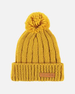 Demi │ Chic Rib Knit Beanie With Faux Fur Pom