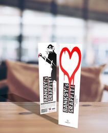 Marque-page "Soft-Touch" de Banksy - Rat d'amour