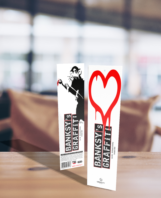 Marque-page "Soft-Touch" de Banksy - Rat d'amour