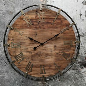 Vinci klok oud hout 70x5 (63216)