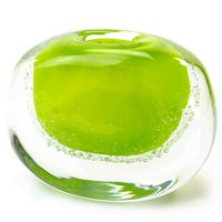 Platte Vaas Kiwi - hoogte 14 cm - Kristal