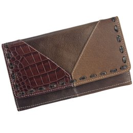 Sunsa women's wallet. leather purse. Wallet with RFID protection. Sustainable wallet made from leather scraps. Large women's wallet with many credit card compartments - wallet/purses for women the best gift idea.