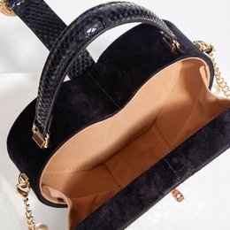Saint Tropez Diamond Heart Velour Aftentaske