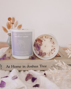 Beruhige deinen Geist Amethyst Kerze