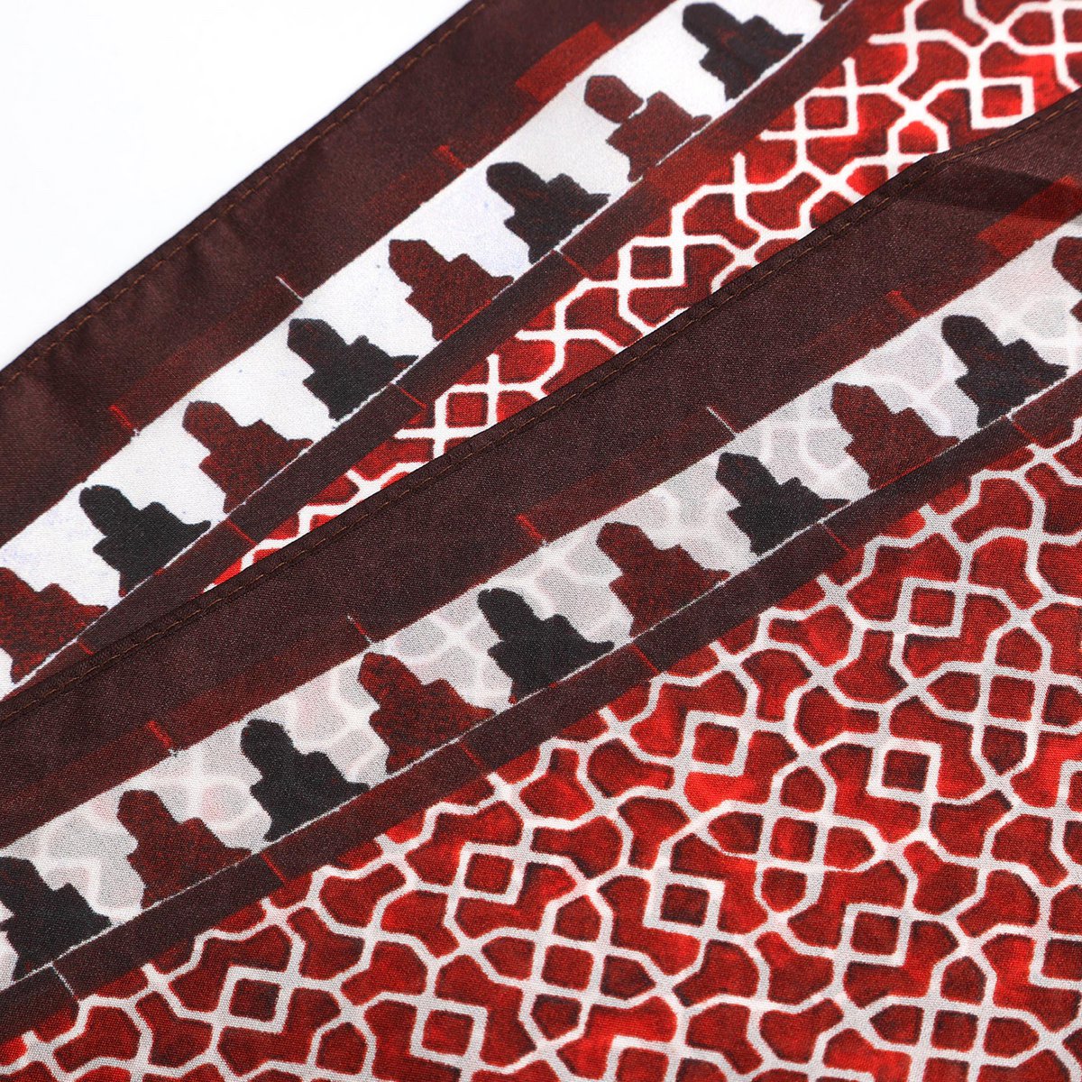 Red Square Scarf 100% Silk