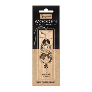 Abenteuer-Lesezeichen aus Holz