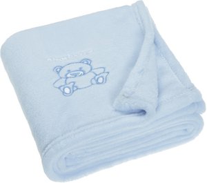 Fleece Blanket Bear - bleu