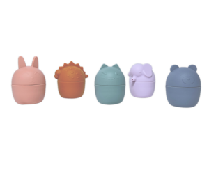 Silikon-Badespielzeug – Badefreunde-Set Juni – grüner Mix