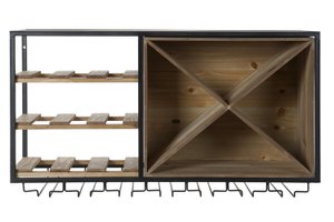 WIJNREK METALEN DEN 80X24X44 NATUREL MB206524