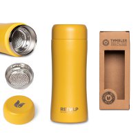Tumbler Insulated double wall mug Yellow 300 ml