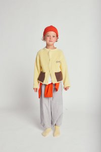 CARDIGAN WITH CONTRAST COLOR POCKETS