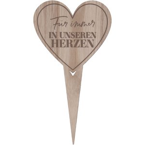 Houten plug Forever i.u.Hearts, D11cm, H20cm, naturel